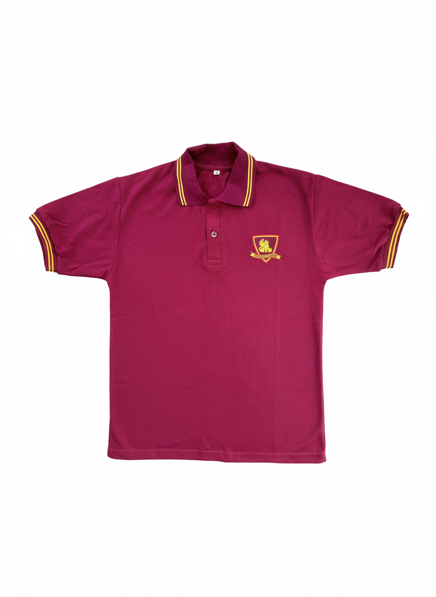 Polera Burdeo Pirque Manga Corta San Marcos