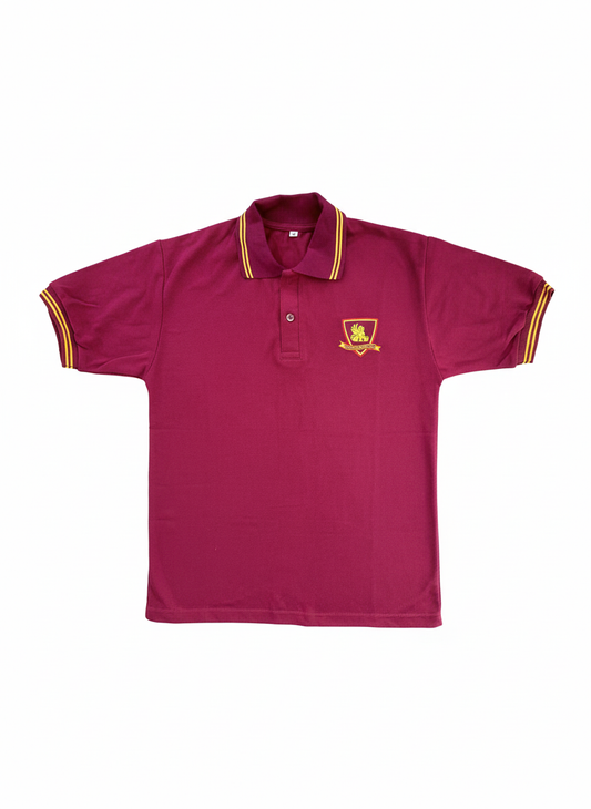 Polera Burdeo Pirque Manga Corta San Marcos