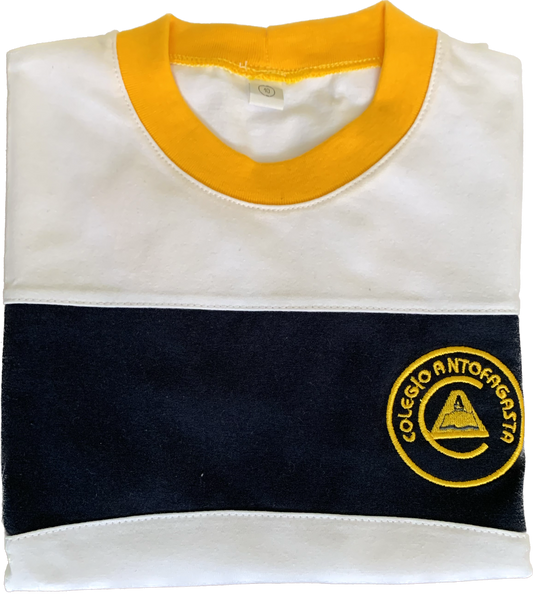 Polera Blanca Hombre Colegio Antofagasta
