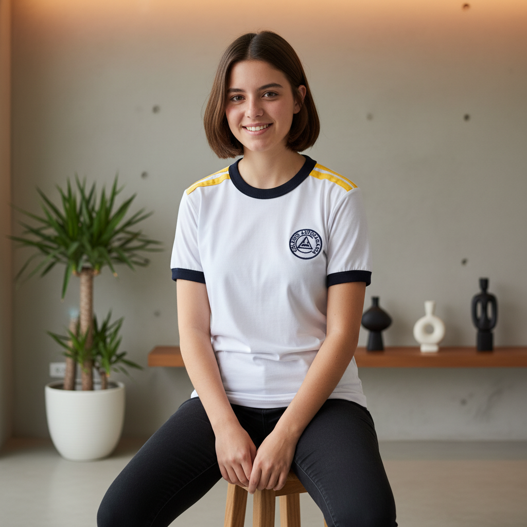 Polera Blanca Mujer Colegio Antofagasta