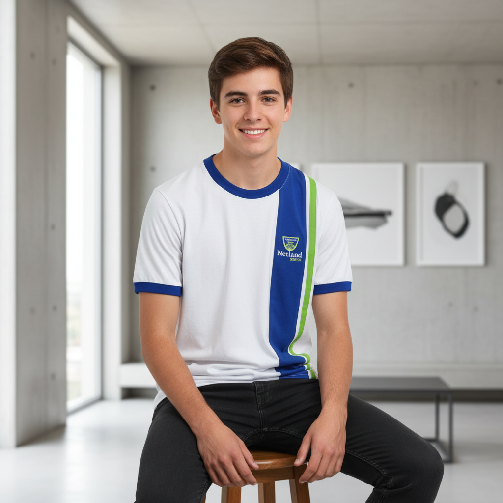 Polera Blanca Netland School