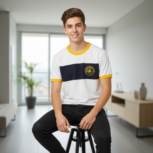 Polera Blanca Hombre Colegio Antofagasta